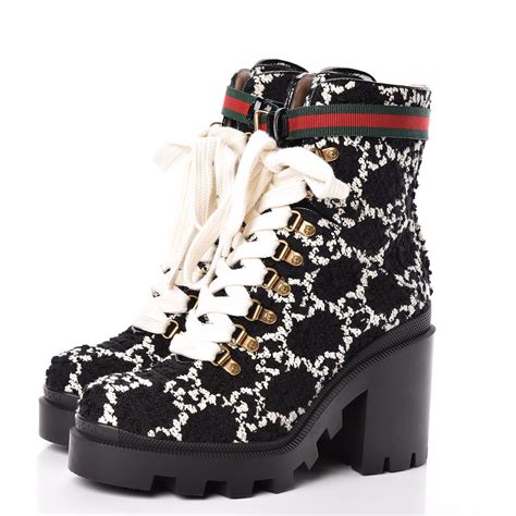 gucci tweed combat boots|Gucci boots customer service.